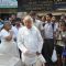 Pandit Jasraj at Funeral of Legendery Gazal Singer 'Jagjit Singh' at Chandanwadi Crematorium, Mumba