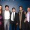 Sachin Joshi,Ravi Kissen and Candice Boucher at Premiere of film 'Aazaan' at Grand Cineplex in Dubai