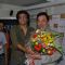 Apurv Nagpal honouring Rishi Kapoor at launch of Music CD 80 Glorious Years in Mumbai