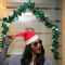 Veena Malik celebrating Christmas and posing with Christmas theme