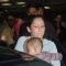 Manyata Dutt with her kid at Airport. .