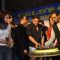 Tulip, Prateik, Shazahn and Sohail Khan at Gold Gym 2012 calendar launch in Bandra, Mumbai