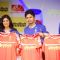 Shilpa Shetty and Rahul Dravid during the unveiling of the Rajasthan Royals Jersey at JW Marriott Hotel in Mumbai