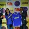 Shilpa Shetty and Rahul Dravid during the unveiling of the Rajasthan Royals Jersey at JW Marriott Hotel in Mumbai