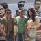 Anil Kapoor, Ajay Devgan and Sameera Reddy at promotion of film 'Tezz'