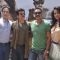 Ratan Jain, Anil Kapoor, Ajay Devgan and Sameera Reddy at promotion of film 'Tezz'