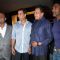 Akshay Kumar, Suneil Shetty and Mithun at the first look of movie Tukkaa Fit at Novotel in Mumbai. .