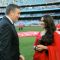 Vidya Balan with Eddie McGuire at the Melbourne Cricket Ground