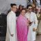 Kush Sinha, Poonam Sinha and Luv Sinha at Esha Deol and Bharat Takhtani wedding ceremony