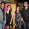 Bollywood actors Arbaaz Khan with Kainaz Motivala and Vickrant Mahajan at Chalo Driver premiere, PVR  Mumbai, India. .