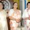 Bollywood singer Lata Mangeshkar with her sisters Meena Mangeshkar and Usha Mangeshkar at Goa Portuguesa, Andheri. .