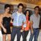 Bollywood actrors Neha sharma, Tusshar Kapoor, producer Ekta Kapoor with director Sachin Yardi at Kya Super Cool Hain Hum success party in Sun N Sand, Mumbai. .