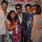 Bollywood celebrities Alia Bhatt, Varun Dhawan, Sidharth Malhotra, and Karan Johar with RJ Malishka at Red FM and Radio Mirchi for Student Of The Year radio promotions. .