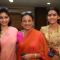 Kajol, Tanisha Mukherjee with mother Tanuja at the North Bombay Sarbojanin Durga Pooja celebrations.