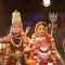 Hema Malini performs dance at North Bombay Sarbojanin Durga Puja Pandal at Hotel Tulip Star in Mumbai