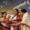 Usha Mangeshkar, Asha Bhonsle and Lata Mangeshkar at Pandit Dinanath Mangeshkar Awards ceremony