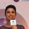 Parineeti Chopra poses during the launch of Niveas Total Face Cleanup