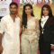 Sonam Kapoor, Dhanush and Krishika Lulla at the press meet for the film 'Raanjhanaa' in New Delhi