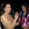 Sridevi and Hema Malini share a joke at the party