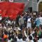Shahrukh Khan cheers the crowd at the Dahi Handi celebrations