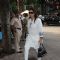 Poonam Dhillon arrives for the prayer meet of Madhuri Dixit's father
