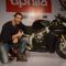 John Abraham poses with his new super bike Aprilia RSV4