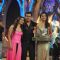 Salman Khan with Tanisha and gauhar at Bigg Boss Saat 7 Grand Finale