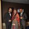 Toshi Sabri with his wife at their Reception Party along with Sharib Sabri