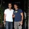 Farhan Akhtar and Saleem Merchant at the launch of chef Vicky Ratnani's book 'Vicky Goes Veg'
