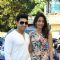 Ruslaan Mumtaz with his wife at Bombay To Goa special screening