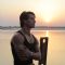 Tiger Shroff enjoys the sun rise at Varanasi