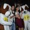 Armaan and Deeksha pose with the Mascots of the Adopt a Dog Campaign