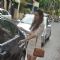 Esha Gupta snapped entering her car at Bandra