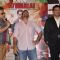 The cast share a joke at the Trailer Launch of Raja Natwarlal