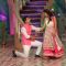 Ravi Dubey and Nia Sharma at their dramatic pose at Dawaat-E-Eid on Zee TV