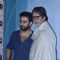 Shekhar Ravjiani poses with Amitabh Bachchan  Hanu at the Launch of his Hanuman Chalisa Album