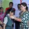 Rani Mukherjee was seen awarding a medal to a student at the Promotion of Mardaani at a Local School