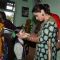 Rani Mukherjee meets a young fan at a Local School