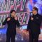 Shah Rukh Khan interacts with Boman Irani at the Trailer Launch of Happy New Year