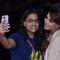 A fan clicks a selfie with Bipasha Basu at the Promotions of Creature 3D at Mithibai College