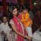 Shilpa Shetty with her son at the Isckon Temple on Janmashtami