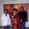 Mandira Bedi and Raj Kaushal light the lamp at the Inauguration of the Painting Exibhition