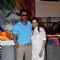 Suniel Shetty poses with Mana Shetty at Araish Charity Exhibition