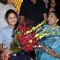 Asha Bhosle's granddaughter Zanai felicitated with a flower bouquet at the Album Launch