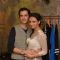 Roshni Chopra poses with her husband at the Launch of her Fashion Label