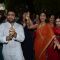 Shilpa Shetty, Shamita Shetty and Raj Kundra enjoying the dance at the Visarjan of Lord Ganesha