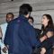 Abhishek Bachchan was snapped talking with Simone Singh at the Bash for Pro Kabbadi League