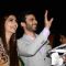 Fawad Khan waves out to his fans at the Promotions of Khoobsurat in Delhi