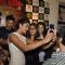A selfie moment at the Promotions of Mary Kom at Gold's Gym