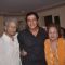 Chunky Pandey poses with Rajkumar Kohli and Nishi at the Birthday Bash